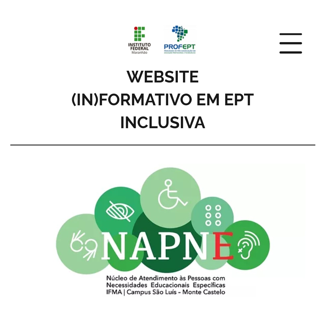 Imagem da página inicial do site do NAPNE
